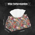 thumbnail image 6 of Lsque Tropical Fruit Printed Long Tissue Box Cover Holder, Facial Paper Organizer Dispenser,Triangle with Bottom Belt, PVC Leather Decorative Organizer, 6 of 9