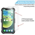 thumbnail image 7 of Apple iPhone 12 Pro Max Case, 6.7" Phone 12 Pro Max Clip Belt Holster, Takfox Shockproof Swivel Defender Heavy Duty Armor Protective Cases & 2 PCS Screen Protector with Kickstand Rugged Cover, Gray, 7 of 7