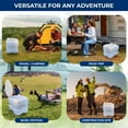 thumbnail image 6 of SereneLife 4 Gallon Portable Toilet with Extra Large Seat – Outdoor Camping Toilet with Flush, 3.2 Gallon Fresh Water Tank, Hand Sprayer, Funnel & Phone Holder for RV, Boat, Travel, Indoor/Outdoor Use, 6 of 7
