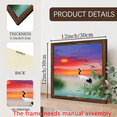 thumbnail image 3 of 12*12 inch wooden frame painting - Elegant Crane by the Lake. It can be used as a home decoration item or as a wonderful gift., 3 of 7
