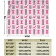 thumbnail image 3 of Cancer Awareness Blanket for Women Cancer Survivor Throw Blanket Pink Ribbon Soft Cozy Fleece Fuzzy Stuffed Plush Flannel Gifts for Girls Adults 50"X60", 3 of 8