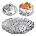 thumbnail image 5 of Thickened Stainless Steel Household Steaming Tray Steaming Grid Drawer Pot Fruit Tray Multi-functional Telescopic Steamer Folding Grate Steaming Rack, 5 of 5