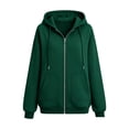 thumbnail image 4 of SUXIAN Zip Up Hoodie Women Winter Warmth Loose Long Sleeve Solid Casual Womens Hoodies XXL, 4 of 4