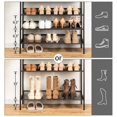 thumbnail image 6 of HOOBRO 5-Tier Shoe Rack Storage with Adjustable Shelf for 16 Pairs Shoes Entryway Hallway Charcoal Gray BC01XJ01, 6 of 6