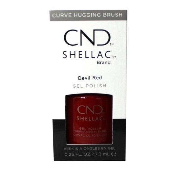 CND Shellac Gel Nail Polish Devil Red 0.25 Ounce