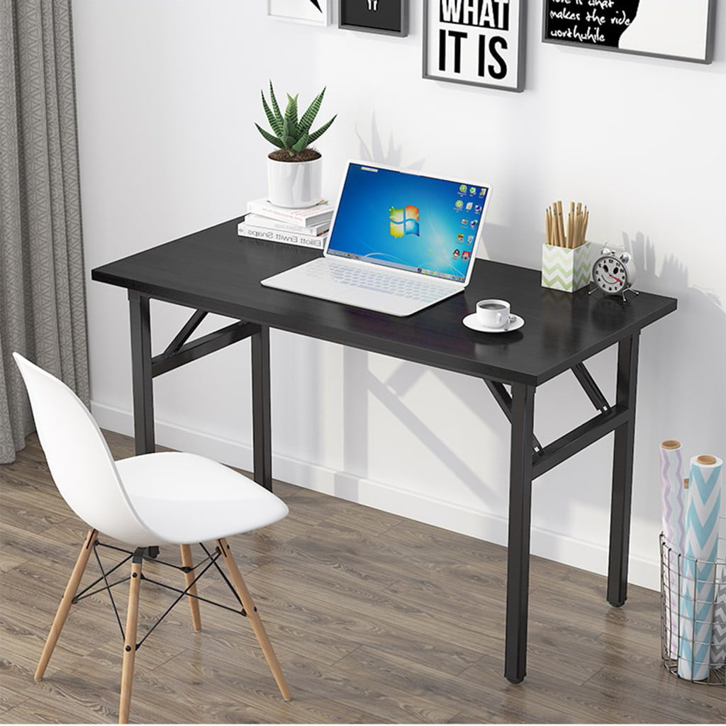 ModernLuxe Folding Computer Desk Easy-Assembly Simple Study Desk Writing Table Home Office Desk for Adult & Kids 100 x 50 x 75 cm Natural