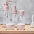 thumbnail image 4 of EeaseMX Juego de 8 botellas de maquillaje vacías de viaje, reutilizables, con pulverizador, para loción, crema y embudo con gotero., 4 of 8