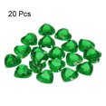 thumbnail image 3 of Uxcell 20Pcs Acrylic Heart Rhinestone 25mm Flat Back Plastic Gems for Jewelry Making, Dark Green, 3 of 7