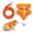 Orange, variant on Small Animal Harness and Leash Set, Adjustable Dinosaur Vest with Bell and Star Tail, Textured Plush Walking Harness for Ferrets Guinea Pigs Squirrels, 59 in Lead, 1 Pack (Green)