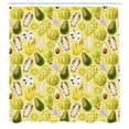thumbnail image 3 of Ambesonne Exotic Shower Curtain, Avocados Dragon Fruit Guava, 69"Wx84"L, Pastel Yellow Olive Green, 3 of 5
