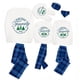 thumbnail image 1 of Pijamas familiares a juego de Navidad, conjunto de pijamas a cuadros azules, Corona Familiar, árbol de Navidad, 2023, 1 of 3