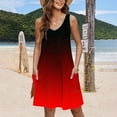 thumbnail image 6 of BLVB Summer Beach Dresses for Women Sleeveless V Neck Casual Tank Dress Loose Vacation Sundress with Pockets, 6 of 6