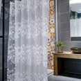 thumbnail image 1 of Cortina de ducha blanca de 180 x 200 cm, impermeable y lavable, translúcida, con 12 ganchos., 1 of 1