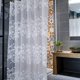 thumbnail image 1 of Cortina de ducha blanca de 180 x 200 cm, impermeable y lavable, translúcida, con 12 ganchos., 1 of 1