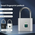 thumbnail image 3 of Smart Fingerprint Padlock USB Rechargeable Keyless Biometric Lock Heavy Duty Alloy Outdoor Fence School Gym Locker Electronic Thumbprint Lock, 3 of 7