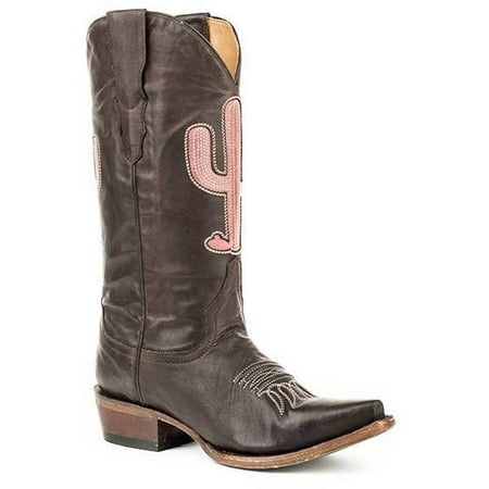 

Women s Stetson Arizona Leather Boots Handcrafted Brown