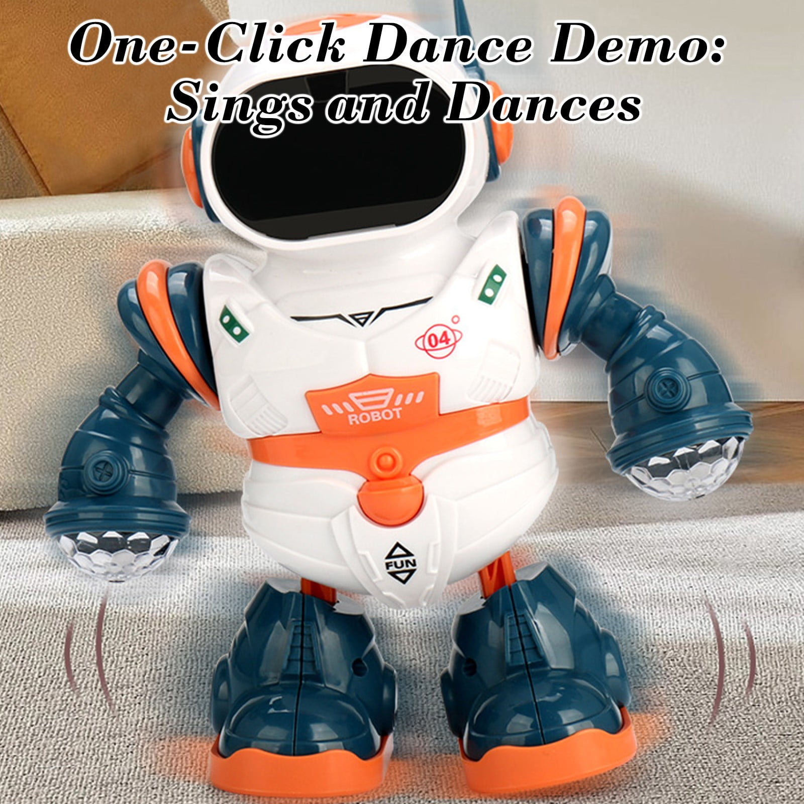 YiJuHui 3pcs Dancing Robot Toy with Music and LED Lights, Interactive Stunt Swings, Electronic Motion Tech Gift