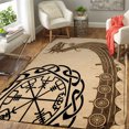 thumbnail image 7 of Helm of Awe Viking Rectangle Area Rug – Indoor/Outdoor – for Living Room, Bedroom – Modern Home Decor Carpet – Non-Slip Backing – Machine Washable – Soft Low-Pile, 7 of 7