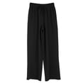 thumbnail image 4 of Girls Wide Leg Sweatpants Textured Cotton Joggers High Waist Loose Pockets Soft Casual Sport Pants Baggy Causal Open Bottom, 4 of 9