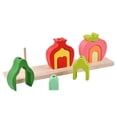 thumbnail image 4 of Bloques de alfabeto de columna de juego de frutas de rompecabezas Montessori educativos antiguos Números tempranos A, 4 of 9