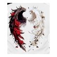 thumbnail image 2 of Women's Polyester Crew Neck T-Shirt, Casual Style, Regular Length, Knit Fabric, with Faith Two Color Wings Print, for All Seasons, Short-sleeved, Round Neck, Women's ClothingFather's Day, Mother's D, 2 of 8