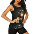 thumbnail image 2 of Balery Creative Poker Camiseta sin mangas estampada ligera para mujer, tops de entrenamiento sin mangas, camisetas de yoga transpirables de secado rápido.-X-Large, 2 of 7