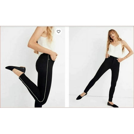 new MADWELL women jeans 10" high rise J8314 skinny black sz 26TL $199