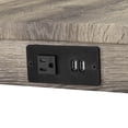 thumbnail image 5 of MIKIBAMA Modern Brown MDF Bar Table Set with Power Outlet, 4-piece Dining Set, 5 of 8