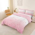thumbnail image 2 of jejeloiu Pink Sparkling Star Pattern Duvet Cover Set Kids,Dreamy Princess Style Bedding Full For Girls,Reversible,3 Pieces(No Comforter), 2 of 6