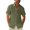 Armygreen, variant on Saodimallsu Mens Linen Short Sleeve Button Down Shirts Summer Lightweight Beach Shirt
