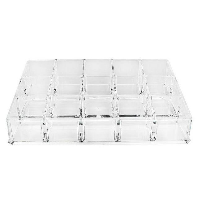 15 Grids Nail Polish Display Holder Lipstick Cosmetics Storage Box Organizer Makeup Tool