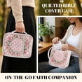 thumbnail image 4 of ZUXONGSY Pink Cross Lily Print Bible Cover for Women Quilted Bible Bag Large ChuZU Bag with Handle Christian Gift for Daily Use, 4 of 7