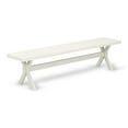 thumbnail image 1 of Pemberly Row X-Style 15x72" Wood Dining Bench in Linen White, 1 of 5