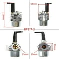 thumbnail image 2 of Suitable for For Briggs & Stratton 696065 697422 110402 110412 215369 BP17A-2 Carburador de repuesto for motor de cultivador con juego de juntas, 2 of 6