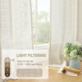 thumbnail image 5 of Natural Ivory Linen Semi-Sheer Curtains 84 Inch Length, Light Filtering Soft Thick Neutral Living Room Drapes with Bronze Grommet for Bedroom Farmhouse Decor, Set of 2 Panels 52 x 84 Inches, 5 of 9