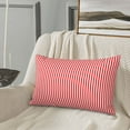 thumbnail image 5 of Balery Red And White Stripes Bedding Queen Pillow Cases - Envelope Closure - Soft Brushed Microfiber Fabric - Shrinkage and Fade Resistant Pillow Cases-16"x24", 5 of 6
