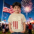thumbnail image 2 of FYDUU Boys American Flag T-Shirt Kids 250th Anniversary USA Shirts Independence Day Patriotic Short Sleeve T Shirts For Fourth Of July Celebration 1-2 Years, 2 of 4