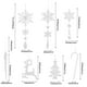 thumbnail image 3 of Seyotauo 18 Pcs Crystal Christmas Ornaments for Tree Decorations-Hanging Acrylic Snowflake Icicle Ornaments with Drop Pendants for Winter Wonderland Chandelier Crystals Decorations Supplies, 3 of 7
