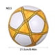 thumbnail image 4 of Advancent Pelota de fútbol duradera y resistente al desgaste, para deportes al aire libre, adecuada para varios lugares, pelota de fútbol al Deportes y aire libre Pentagrama amarillo cinco, 4 of 6