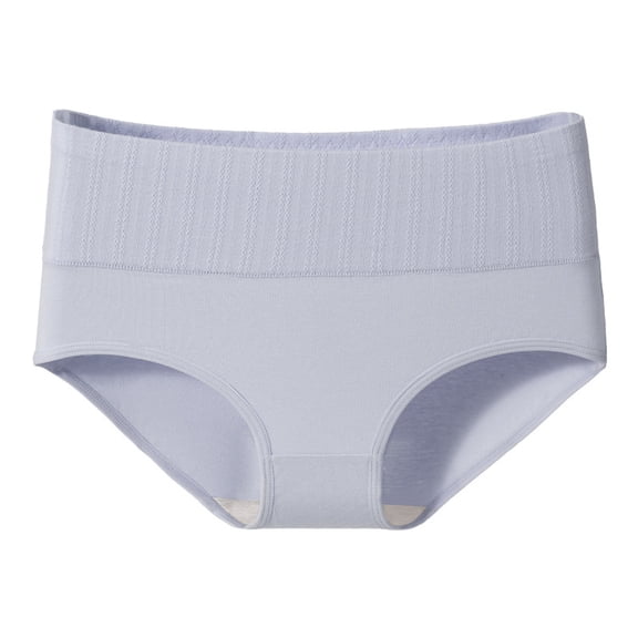 Posijego M-4XL Womens Underwear Panties High Waist Solid Color Breathable Stretch Soft Panties Plus Size Panty