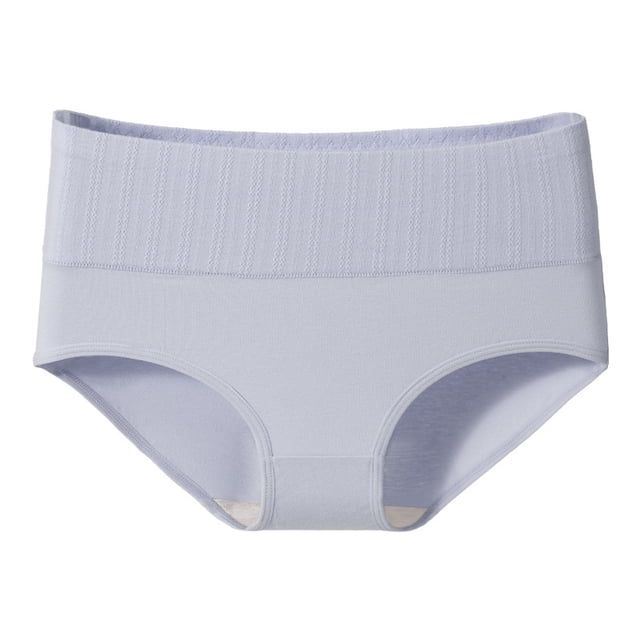 HongQid Underwear for Women Midi Rise Ribbed Hipster Breathable Soft Womens Bikini Panties Cheeky
