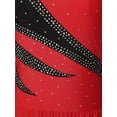 thumbnail image 5 of iiniim Women Figure Ice Skating Dress Shiny Rhinestone  Leotard Lyrical Contemporary Dance Costume Size S-2XL Red S, 5 of 7