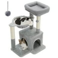 thumbnail image 6 of PAWZ Road Cat Tree 29.5" Sisal Cat Scratching Posts Tower Hammock Top Perch for Indoor Cats,Gray, 6 of 12