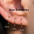 thumbnail image 4 of 3 Pair Set Nose Rings Hoop Cartilage Small Hoops Earrings Set for Women Tragus Septum Helix Thin Multiple Piercing 14K Gold Filled, 8-9-10 mm 21 GA, 4 of 9
