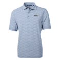 thumbnail image 2 of Men's Cutter & Buck Blue Seattle Seahawks Virtue Eco Pique Botanical Print Recycled Polo, 2 of 3
