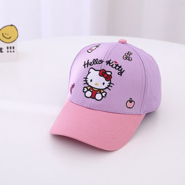 Sombrero de Hello Kitty para niños, gorra de béisbol con protección solar, versión coreana, dibujos animados, regalo, primavera y otoño Fivean unisex