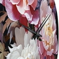 thumbnail image 3 of Designart "Peonies In Asian Painting II" Asian Oversized Wall Clock, 3 of 5