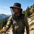 thumbnail image 5 of Fisherman Hat with Netting, Lightweight Sun-Protective Hat, for Outdoor Fishing Hiking Camping, for Men & Women, Black, 5 of 5