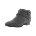 thumbnail image 1 of Style & Co. Womens Willow Microfiber Block Heel Ankle Boots, 1 of 3