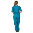 thumbnail image 6 of M&M SCRUBS Women Scrub Set V-Neck Medical Scrub Tops and Drawstring Pants - Pack of 2 Set (Teal, 5X-Large), 6 of 7